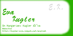 eva kugler business card